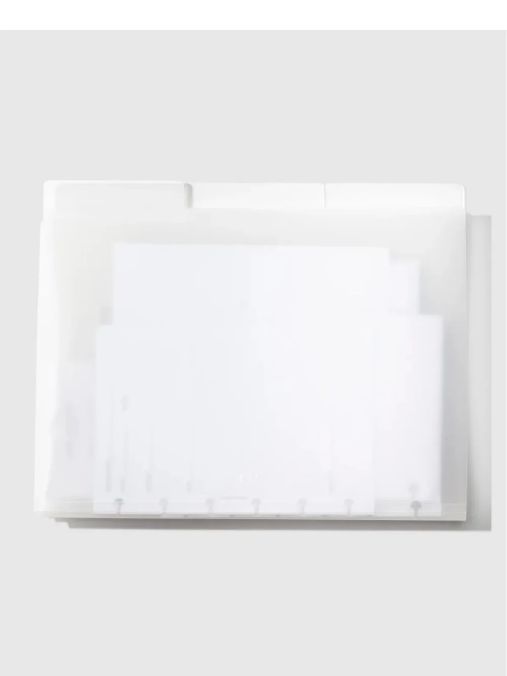 Cloth & Paper CEO Translucent White Document Organizer Folders- Set Of 3- NWT!